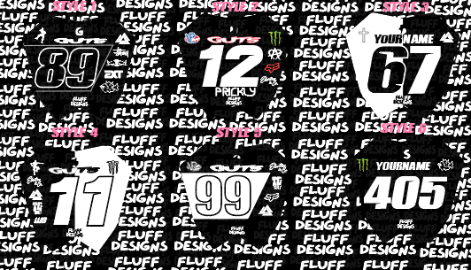 Etm Rtr Front Number Plate Decal – Fluff Designs